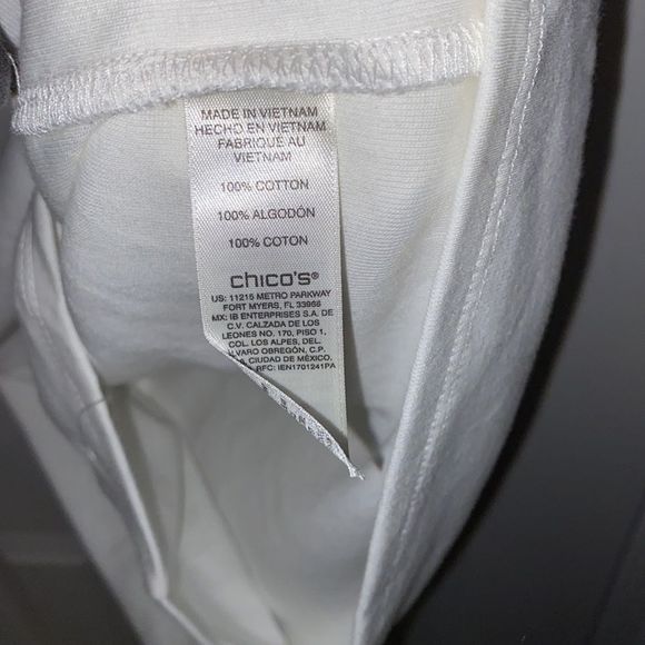 Chico's Women's Dropped Armhole White Tank Top Size XL. I did remove tag. - Picture 8 of 8